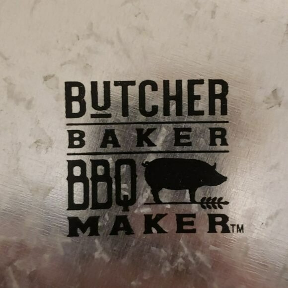 Open Road Brands Butcher Baker BBQ Maker Galvanized Tin Serving Trey NWOT - Picture 11 of 12
